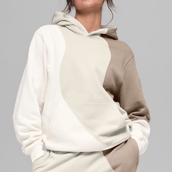 ALO Yoga Cream and Tan Hoodie